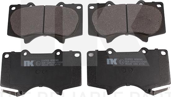 NK 224569 - Комплект спирачно феродо, дискови спирачки vvparts.bg