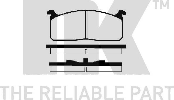 NK 224507 - Комплект спирачно феродо, дискови спирачки vvparts.bg