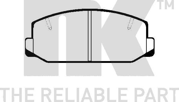 NK 224512 - Комплект спирачно феродо, дискови спирачки vvparts.bg