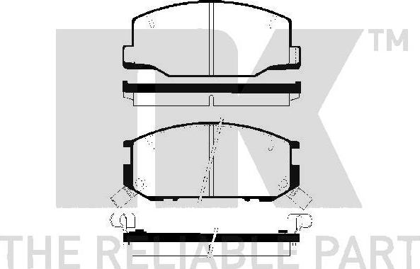 NK 224524 - Комплект спирачно феродо, дискови спирачки vvparts.bg