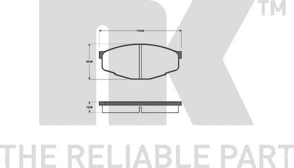 NK 224525 - Комплект спирачно феродо, дискови спирачки vvparts.bg