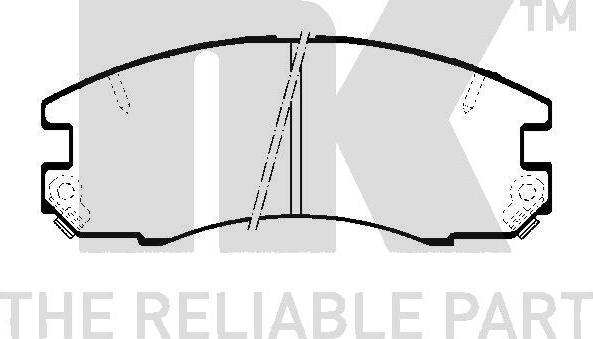 NK 224527 - Комплект спирачно феродо, дискови спирачки vvparts.bg