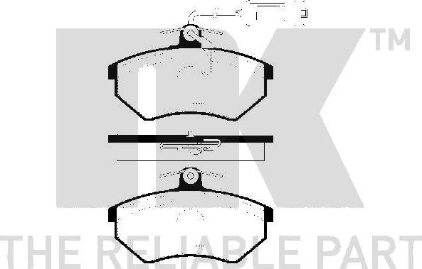 NK 224 741 - Комплект спирачно феродо, дискови спирачки vvparts.bg