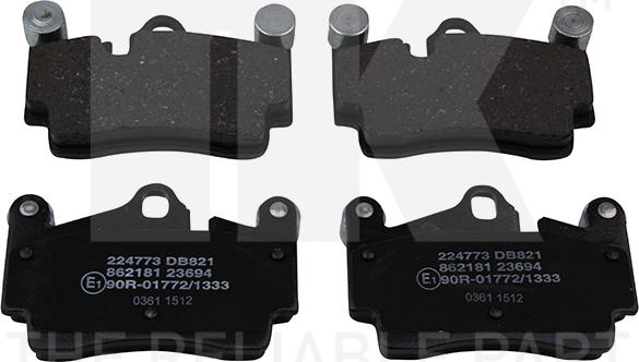 NK 224 773 - Комплект спирачно феродо, дискови спирачки vvparts.bg