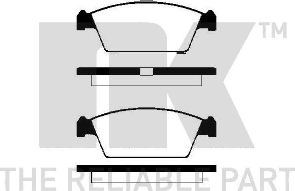 NK 225001 - Комплект спирачно феродо, дискови спирачки vvparts.bg