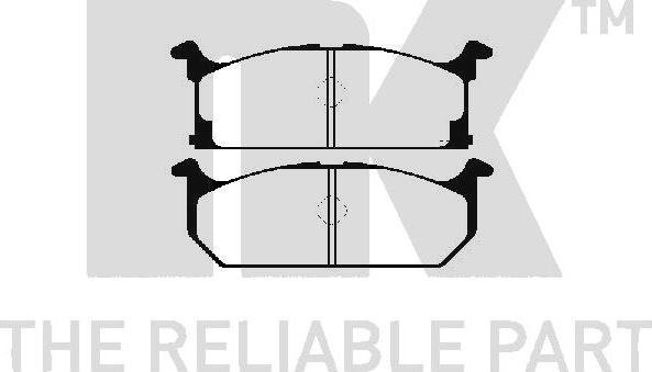 NK 225202 - Комплект спирачно феродо, дискови спирачки vvparts.bg