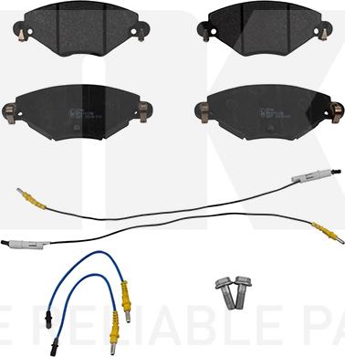 NK 221944 - Комплект спирачно феродо, дискови спирачки vvparts.bg