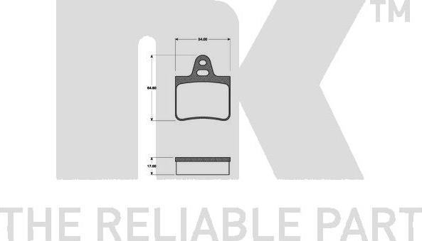 NK 221909 - Комплект спирачно феродо, дискови спирачки vvparts.bg