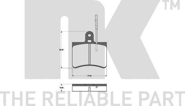 NK 221903 - Комплект спирачно феродо, дискови спирачки vvparts.bg