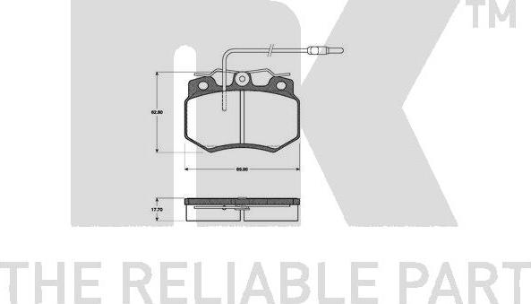 NK 221919 - Комплект спирачно феродо, дискови спирачки vvparts.bg