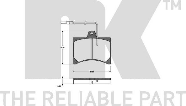 NK 221910 - Комплект спирачно феродо, дискови спирачки vvparts.bg