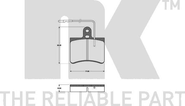 NK 221929 - Комплект спирачно феродо, дискови спирачки vvparts.bg