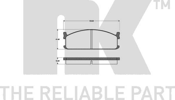 NK 221403 - Комплект спирачно феродо, дискови спирачки vvparts.bg