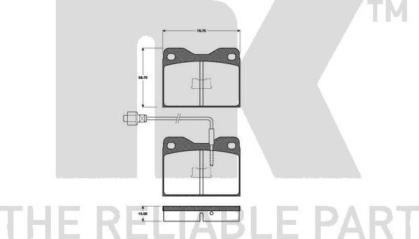 NK 221812 - Комплект спирачно феродо, дискови спирачки vvparts.bg