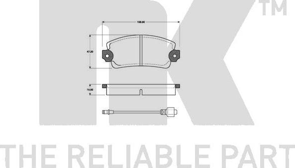 NK 221817 - Комплект спирачно феродо, дискови спирачки vvparts.bg