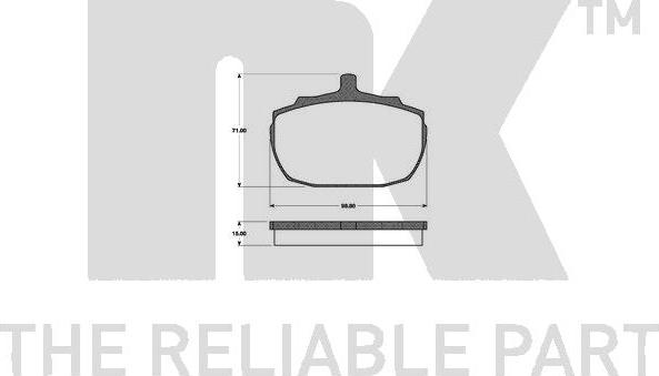 NK 221204 - Комплект спирачно феродо, дискови спирачки vvparts.bg