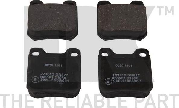 NK 223612 - Комплект спирачно феродо, дискови спирачки vvparts.bg