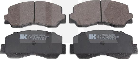 NK 223005 - Комплект спирачно феродо, дискови спирачки vvparts.bg