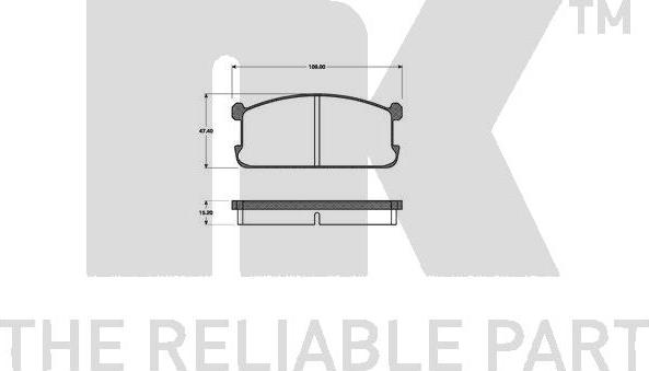 NK 223001 - Комплект спирачно феродо, дискови спирачки vvparts.bg