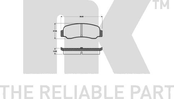 NK 223013 - Комплект спирачно феродо, дискови спирачки vvparts.bg