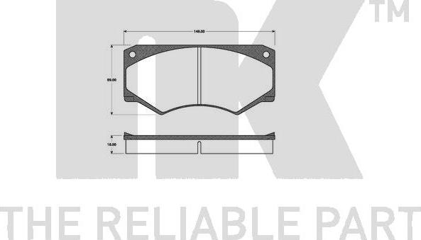 NK 223305 - Комплект спирачно феродо, дискови спирачки vvparts.bg