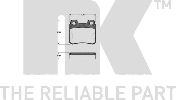 NK 223310 - Комплект спирачно феродо, дискови спирачки vvparts.bg