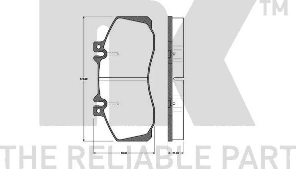 NK 223312 - Комплект спирачно феродо, дискови спирачки vvparts.bg