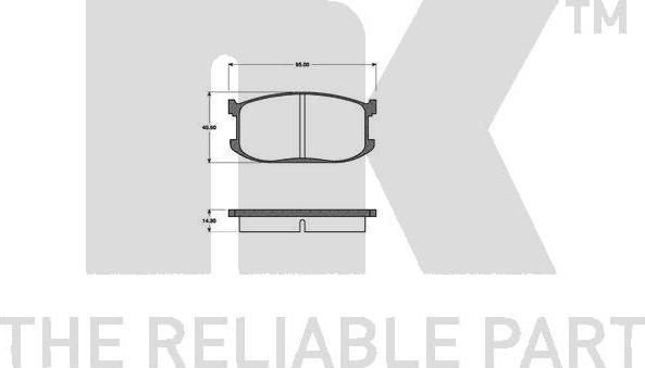 NK 223206 - Комплект спирачно феродо, дискови спирачки vvparts.bg