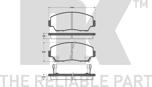 NK 223219 - Комплект спирачно феродо, дискови спирачки vvparts.bg