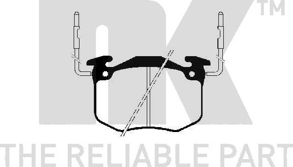 NK 223710 - Комплект спирачно феродо, дискови спирачки vvparts.bg