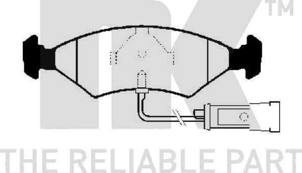 NK 222503 - Комплект спирачно феродо, дискови спирачки vvparts.bg