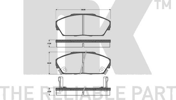 NK 222618 - Комплект спирачно феродо, дискови спирачки vvparts.bg