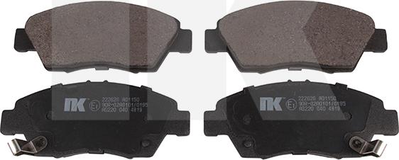 NK 222626 - Комплект спирачно феродо, дискови спирачки vvparts.bg