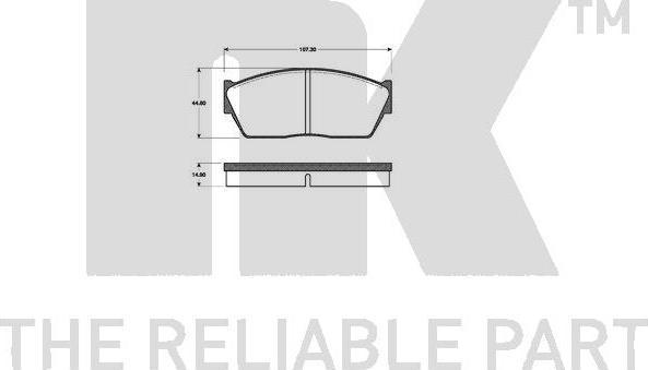 NK 222620 - Комплект спирачно феродо, дискови спирачки vvparts.bg