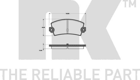 NK 222341 - Комплект спирачно феродо, дискови спирачки vvparts.bg