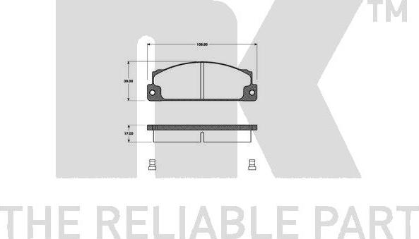 NK 222315 - Комплект спирачно феродо, дискови спирачки vvparts.bg