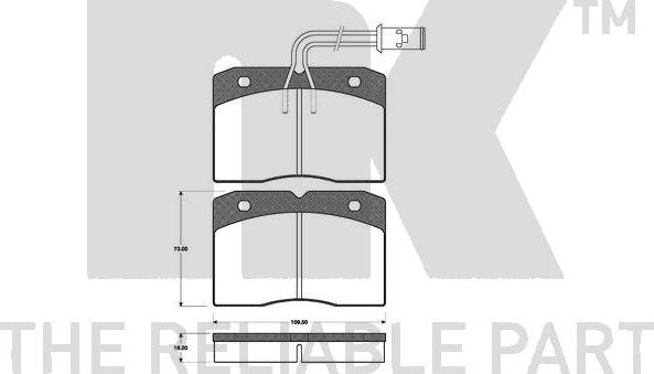 NK 222333 - Комплект спирачно феродо, дискови спирачки vvparts.bg