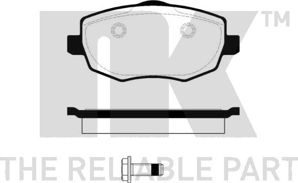 NK 222372 - Комплект спирачно феродо, дискови спирачки vvparts.bg