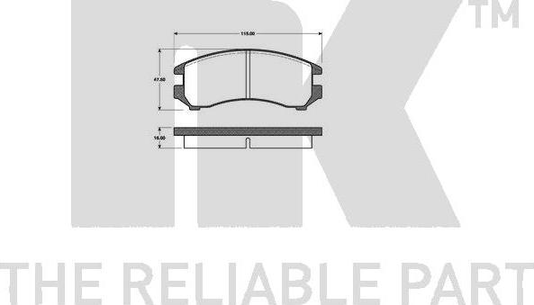 NK 222230 - Комплект спирачно феродо, дискови спирачки vvparts.bg