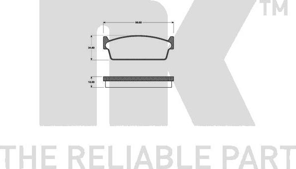 NK 222233 - Комплект спирачно феродо, дискови спирачки vvparts.bg