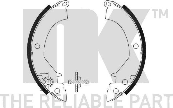 NK 2730384 - Комплект спирачна челюст vvparts.bg