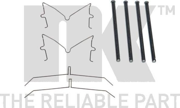 NK 79450003 - Комплект принадлежности, дискови накладки vvparts.bg