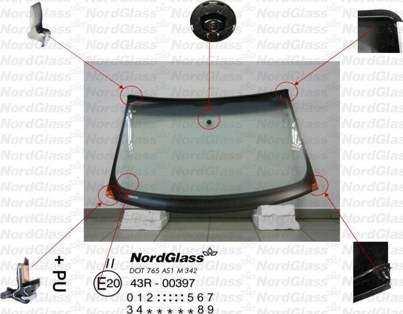 NordGlass 4044455 - Челно стъкло vvparts.bg