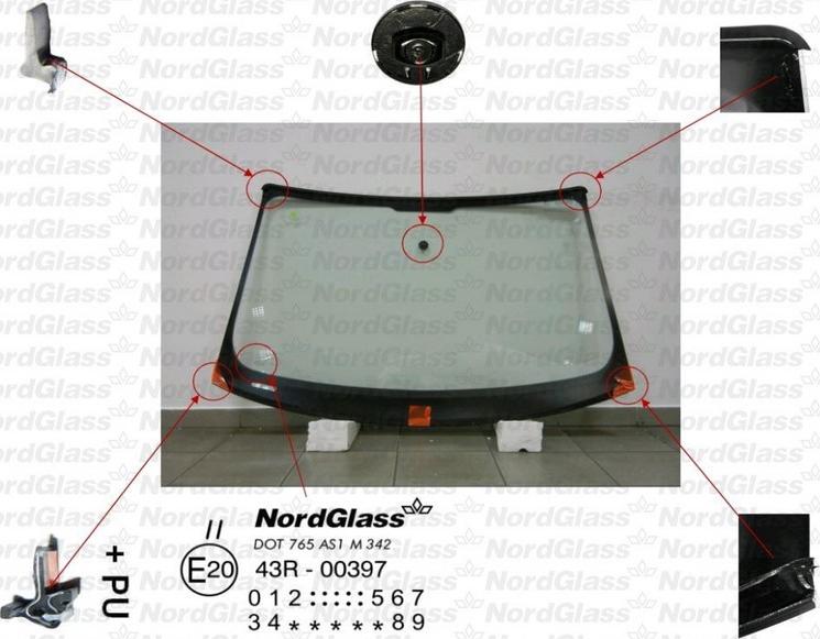NordGlass 4044080 - Челно стъкло vvparts.bg