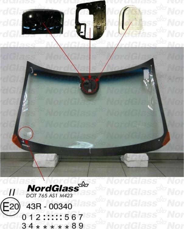 NordGlass 4044890 - Челно стъкло vvparts.bg