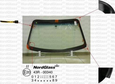 NordGlass 4045533 - Челно стъкло vvparts.bg