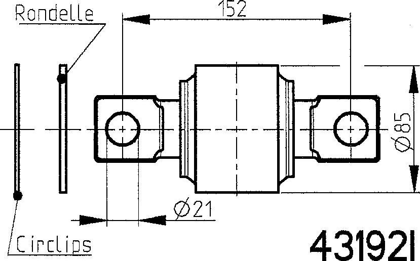 NOVOCAR 43192I - Дистанционна шайба, свързваща щанга vvparts.bg