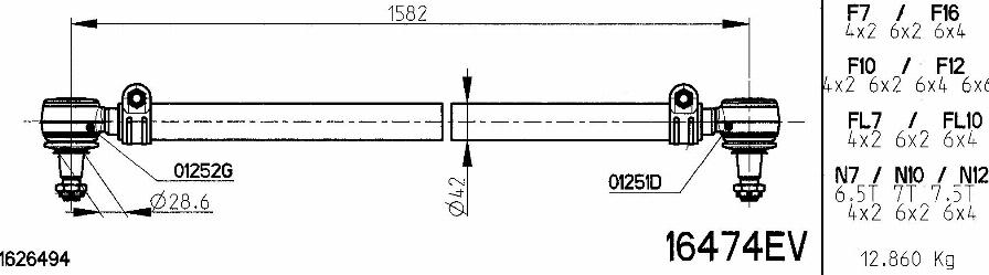 NOVOCAR 16474EV - Дистанционна шайба, свързваща щанга vvparts.bg