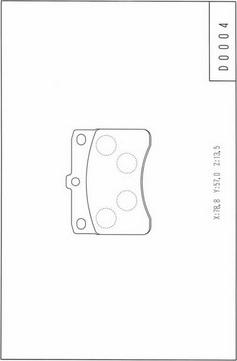 NPS D360U05 - Комплект спирачно феродо, дискови спирачки vvparts.bg