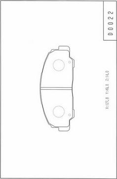 NPS D360U24 - Комплект спирачно феродо, дискови спирачки vvparts.bg